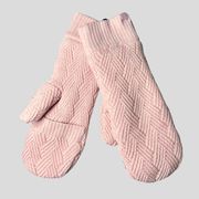 Lululemon Chevron Knit Sherpa Mittens Pink Mist Nwt