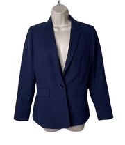 Reiss Navy Blue One Button Wool Blazer sz 6