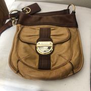 B Makowsky leather cross body purse