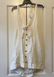 NWT  by Anthropologie White Button Front Sleeveless Sundress