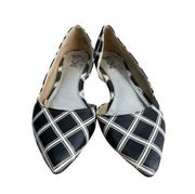 Brash Women's Slip on Flats Black & White Diamond Print Shoes Size 6