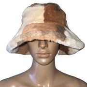 SHEIN patchwork fleece bucket hat