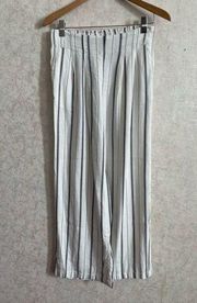 Indigo Rising women's medium white striped linen blend pants