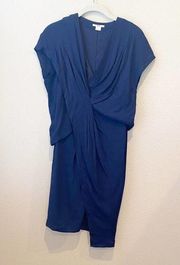 helmut helmut lang navy twist shift dress size 0