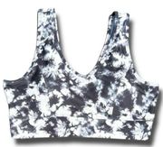 RBX Active Sports Bra, Black & White Tie Dye, Size Large, NWT