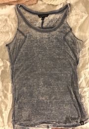 Blue / Gray Sheer Tank Top