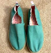 VIONIC BEACH LAGUNA SLIP-ON CANVAS ESPADRILLE LOAFERS COLOR WASABI SIZE 9‎ US