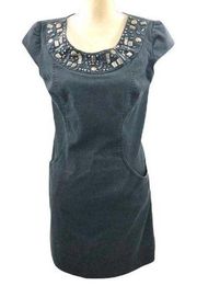 Dress Barn Vintage Beaded Sheath Dress Size 6P