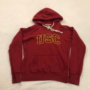 USC Trojans NCAA Campus Crew Red Athletic Pullover Hoodie Sweatshirt Womens M.