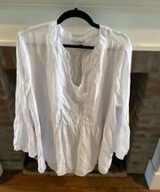 Womens Counterparts Plus Size White Lightweight Blouse Summer Vibes 3X