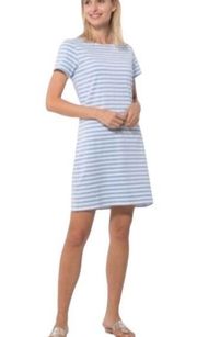 Sail to Sable Striped Shift Dress in Blue & White Sailor Nautical Prep L