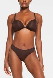 NWT SKIMS Ultimate Collection Bra Teardrop Push Up Plunge Bra Espresso 34DD