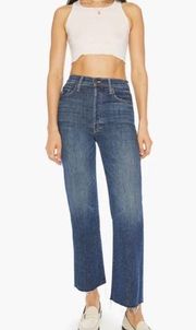 MOTHER The Rambler Ankle Fray Size 28 NWT On Duty Medium Wash