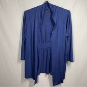 Elementz Blue Open Front Cardigan in Size Small