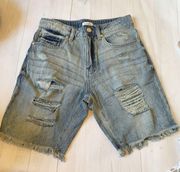 Juniors Size 1 Distressed Denim Shorts