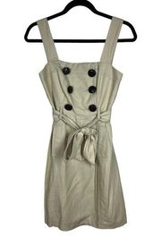 Milly of New York Linen Blend Belted Trench Style Dress