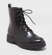A New Day Black Combat Boots Size 10