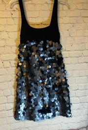 Bailey 44 blue sequin mini dress, S