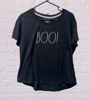 Rae Dunn black Boo graphic T-shirt sz large