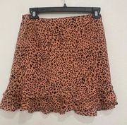 Pink Cheetah Print Skirt