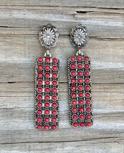 Red Western Earrings 