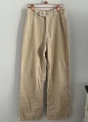 Princess Polly Corduroy Pants Straight Wide Leg Double Button US 4