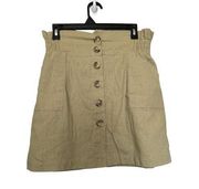 Favlux khaki linen look Skirt size L