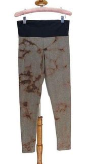 Plush Brand Tie Dye High waisted Casual Cozy Stretch Cozy leggings Beige Size Medium