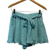 Caramela Turquoise & White Meet Me At the Beach Spotted Shorts—NWT—Size Medium