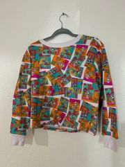 Tom and Jerry graphic crop sweater