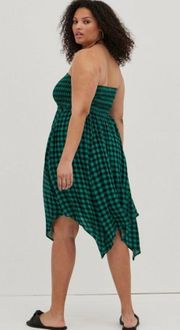 Midi Gauze Strapless Dress