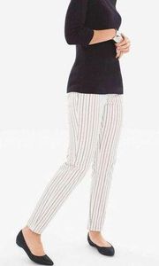 Chico's So Slimming Textured-Stripe Girlfriend Ankle Jeans size 6R