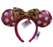 Parks Pink Polka Dot Sequin Minnie Mouse Ears