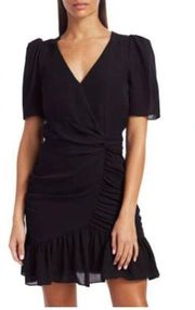 NEW PARKER Krislyn Ruffled Silk Mini A-Line Dress