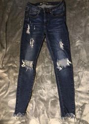 Machine Nouvelle Mode Denim Distressed Jeans - Size 1