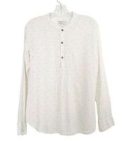 Current/Elliott White cotton gathered oversized annabelle button front blouse S