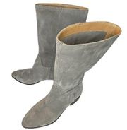 Lucky Brand Women's Lefara Gray Mid Calf Suede Boot size 8 / 38.5