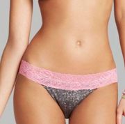 Beach Bunny Sequin Bikini Bottom Gray Pink