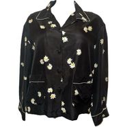 MARC JACOBS SOFIA LOVES 100% Silk Daisy Print Pajama Top Size L