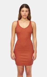 LACAUSA‎ Gabbie Ribbed Mini Dress Sz Sm