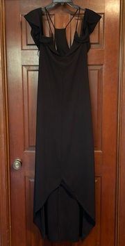 A.B.S collection off the shoulder tilled trim v neck gown size 10