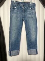 Citizens of Humanity , cuffed Capri hem, denim blue jeans