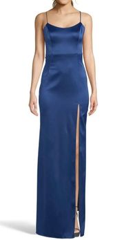Navy Blue Datin Gown For Maxi Dress Womens size XS - Small 0