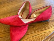 Red Suede Flats