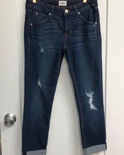 ⭐️HUDSON BACARA CROP STRAIGHT CUFFED JEANS size 28