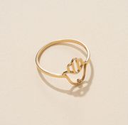 14k solid gold Hamsa ring