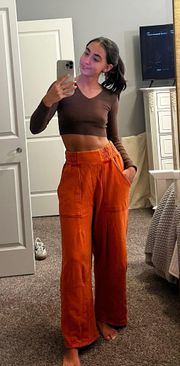 orange sweatpants