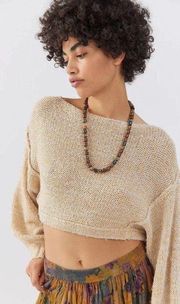 ★ NWT  Urban Outfitters Savannah Cropped Knit Jumper - Cream ★