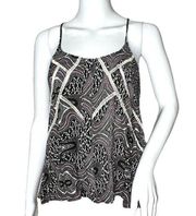 Chelsea 28 Women's Blouse Multicolored Paisley Tank Racerback Sleeveless Size XS