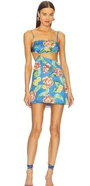 MORE TO COME Aminah Mini Dress in Blue Floral